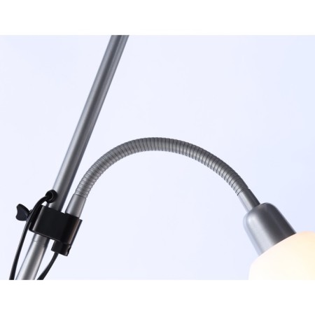 Floor lamp with a switch on the wire Ambrella Light, Floor, TR97626, 2HE27, E14, Silver Color-3