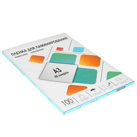 Laminating film A3 303x426 mm, 60 μm, 100 pieces, glossy, Geleos-1