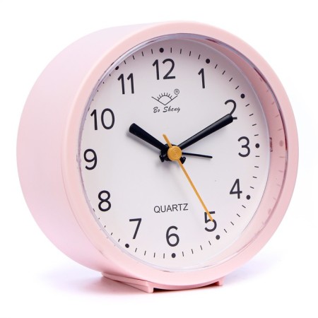 Clock - desktop an alarm clock, discrete move, 12 x 12 cm, aa-1