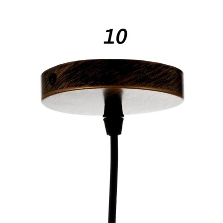 Bayerlux suspension lamp Bayerlux "Cube" 1x40W E27 black and gold 16x16x16-116 cm-3