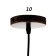 Bayerlux suspension lamp Bayerlux "Cube" 1x40W E27 black and gold 16x16x16-116 cm