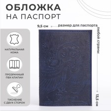Cover for passport, blue color