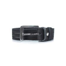 Children's belt, genuine leather, 2 size 100x3x30 cm, black