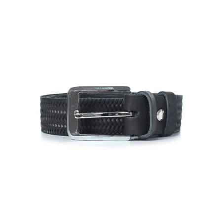 Children's belt, genuine leather, 2 size 100x3x30 cm, black
