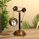 Table clock 32x21 cm, (diameter of 8 cm hours), brass