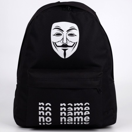 School youth backpack, lightning department, n/pocket, “mask”, black, 33x13x37-3