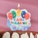 Candle for the cake "Happy Birthday. With balls ", 8 cm