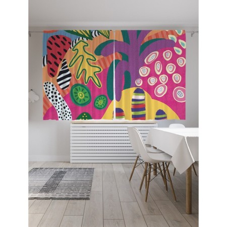 Photostes "Neon tropics", Saten, size 145x180 cm, 2 pcs