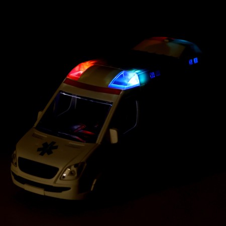 Ambulance radio -controlled machine operates on batteries, light and sound effects-6