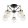 Ceiling EVOLUCE lamp. Sle110302-05. Stricce. 5x60 watts, E27, 59x59x36 cm, black color, bronze