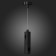 Sus with a double fixer ST LUCE. ST027.423.00. FARM, 4.5x4.5x215 cm, black color