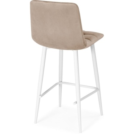 Hilly stool for metal/velor, black/beige 43x42x93 cm-3