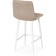 Hilly stool for metal/velor, black/beige 43x42x93 cm