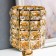 Summary Metal for 1 candle "Crystals. Golk" Gold 21x11x11 cm