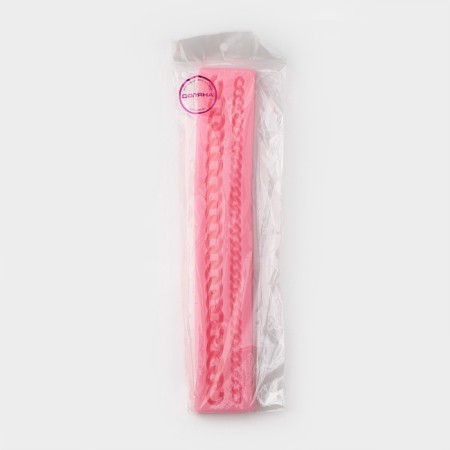 Mold Dolyana "Clock", silicone, 27.8 × 4.6 × 1.2 cm, pink color-6