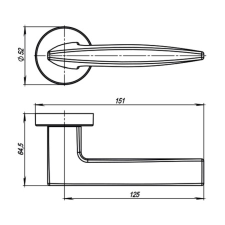 Separate handle Armadillo Squid URB9 SN-3, matte chromium-1