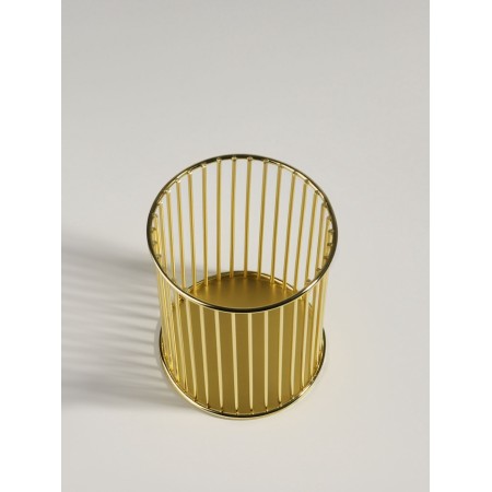 Storage for storage of manicure/cosmetic supplies, D 8 × 10 cm, golden color-4