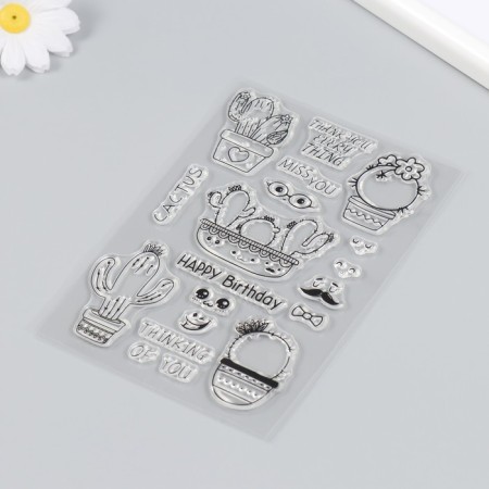 Stamp for creativity Silicon "Cactus" 16x11 cm-1