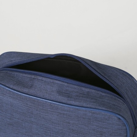 Lightning cosmetic bag, external pocket, blue color-3