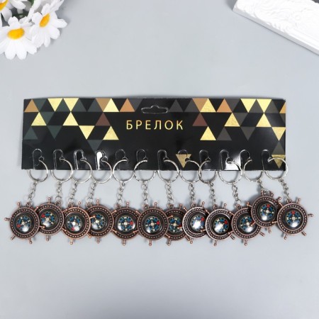 Metal keychain "Hot with a compass" 3.5x3.5x0.7 cm-3