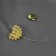 Picking for curtains "Pavilin tail" with rhinestones, 7 × 5.5 cm, gold color