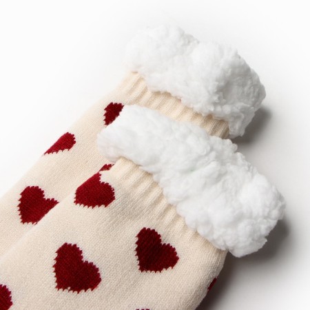 Women's socks with fur art.a39, pink color/wolf rr 36-40-1