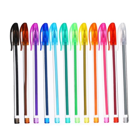 Set of gel pens, 12 colors, metallic-1