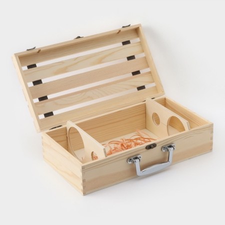 Box for storing the wine "Ferrara", 35 × 20 cm, 2 bottles-2