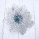 Christmas tree decoration "openwork flower" (set 3 pcs) 10.5 cm, silver