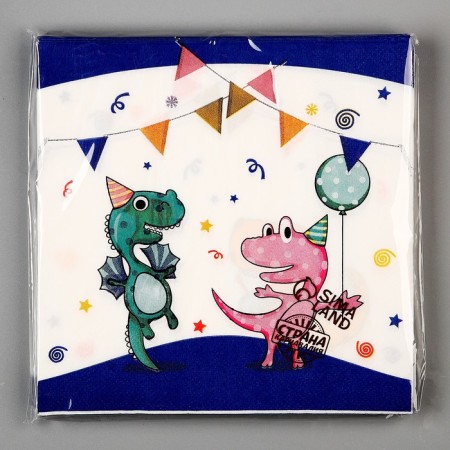 Paper Napkins "Happy Dinosaurians", in a set of 20 pcs.-4