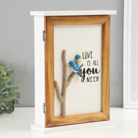 Keywood tree 6 hooks "Bird on a tree" 20x7x27.8 cm-1