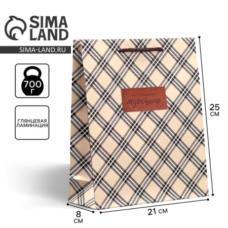 Gift package laminated, packaging, “real man”, ml, 25 x 21 x 8 cm-1