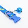 Two -layer collar with fastx "Multi -colored bones" 30 x 1 cm, blue