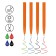 A set of ballpoint pens 4 colors "511 Orange", node 1.0 mm, ink: blue, red, green, black, euro -handle