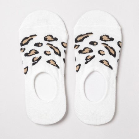 Invisible socks female "leopard" Color white, size 23-25 ​​(36-40)