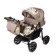 Dwarf stroller-transformer, plastic wheels, shades of brown, MIX drawing