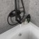 The shower system Milardo Rora Rorbl4fm06, tropical shower, shower, brass, black