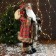 Santa Claus "in a red checkered fur coat, with a flashlight/ c branches" 60 cm