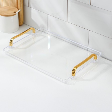 Mirror tray, 31 × 22 × 4 cm, transparent color-1