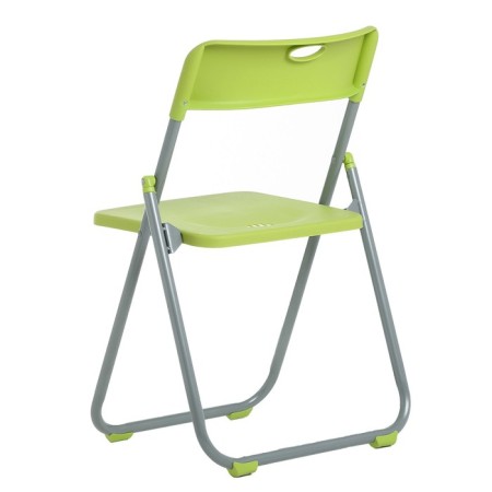 Folding chair on a metal frame, green-1