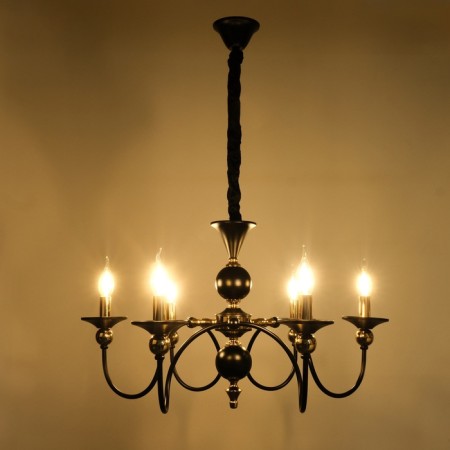 Milano chandelier 6he14 40W black and gold 68x68x79 cm-5