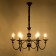 Milano chandelier 6he14 40W black and gold 68x68x79 cm