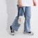 Youth bag with lightning, external pocket, white color