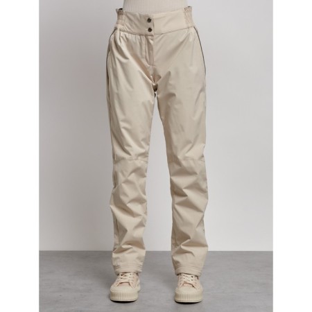 Warmed female trousers, size 48, beige color-12