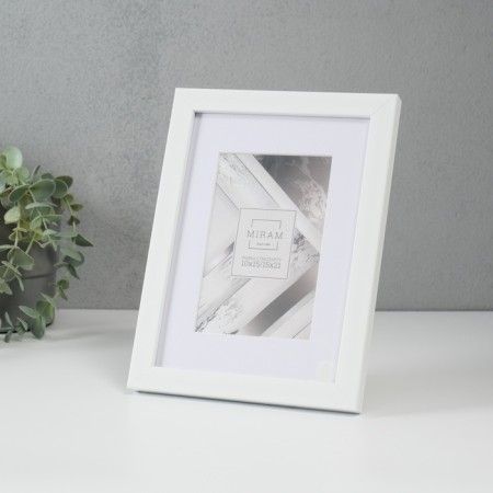 Photo frame Plastic "Mira" 15x21 cm with Paspartt (10x15 cm) P641861-6 (12)-1
