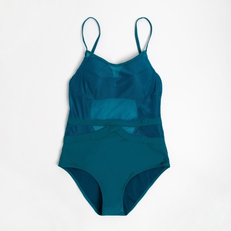 Minaku swimsuit with a grid color green, size 48-6
