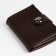 Male purse on a magnet, department for bills, for maps, for coins, brown color