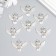 Decor for creativity Metal "Filin in flight" silver set 8 pcs 2.3x3 cm
