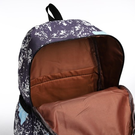 A backpack with a zipper, the color is gray-5