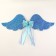 Carnival set "Angel" 2 items: skirt, wings, blue color